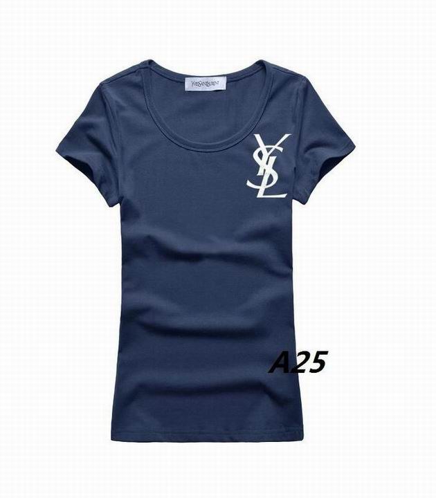 YSL short round collar T woman S-XL-133